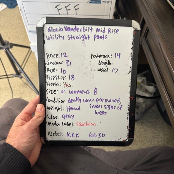 Gloria Vanderbilt Mid Rise Utility Straight Pants US Women's 8 - Picture 7 of 7